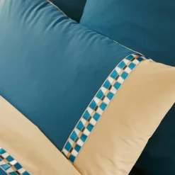 Linnea Taie d'oreiller 50x70 cm en percale de coton LINOA bleu cobalt* Taie D'Oreiller