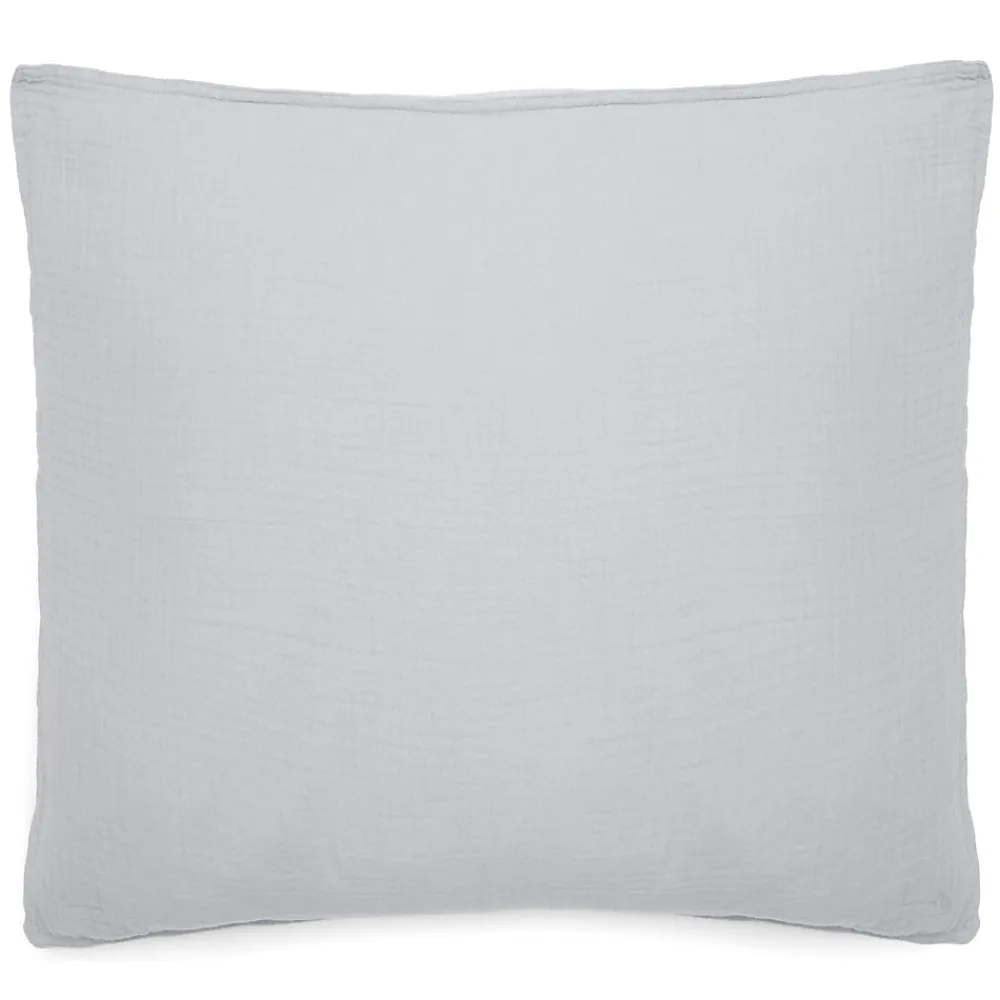 Taie d'oreiller 65x65 cm mousseline de coton MILOS blanc neige>Linnea Online