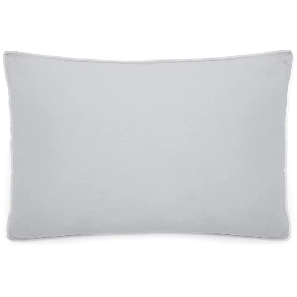Linnea Taie d'oreiller 50x70 cm mousseline de coton MILOS blanc neige* Taie D'Oreiller