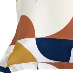 Taie d'oreiller 65x65 cm percale de coton MODULO bleu cobalt><noscript><img width=