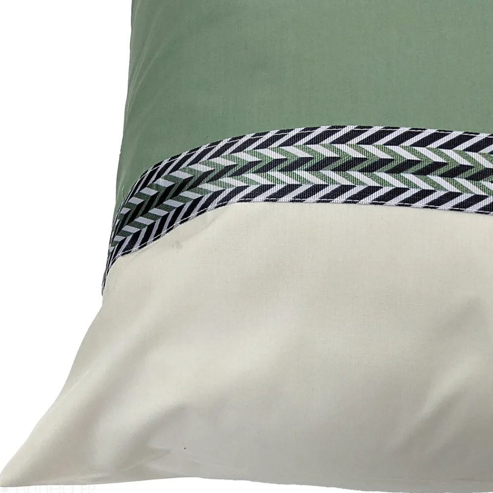 Taie d'oreiller 65x65 cm percale coton NOA vert Kaki>Linnea Clearance