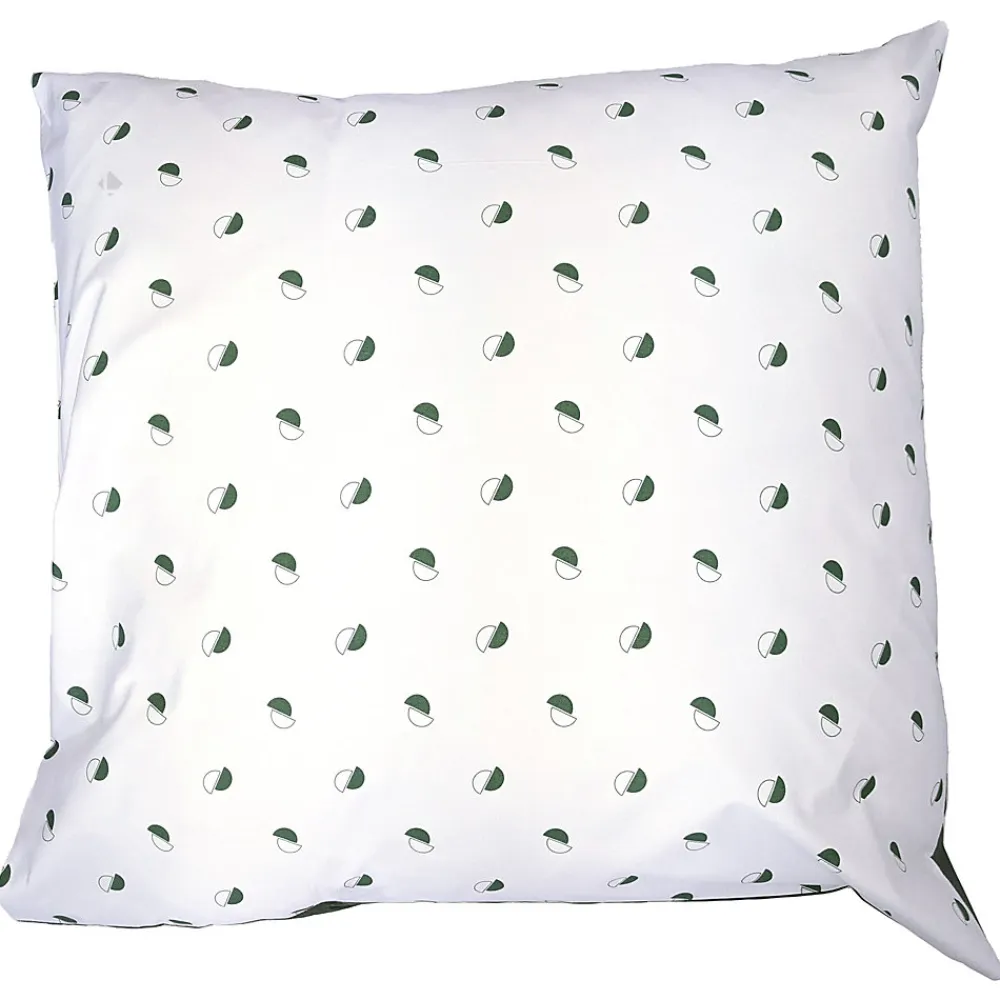 Taie d'oreiller 65x65 cm percale coton ALEX vert Kaki>Linnea