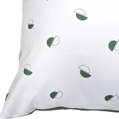 Taie d'oreiller 65x65 cm percale coton ALEX vert Kaki><noscript><img width=