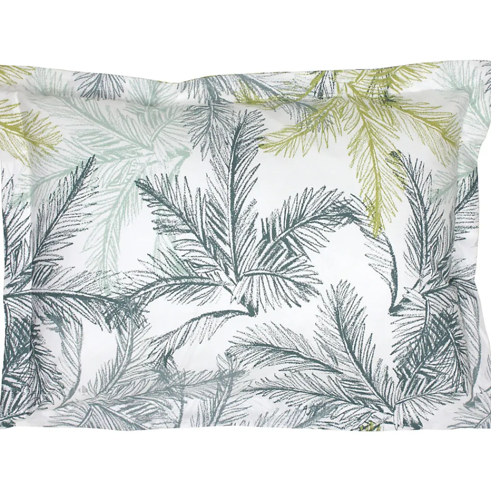 Taie d'oreiller 50x70 cm percale coton TRINIDAD mousson>Linnea Outlet