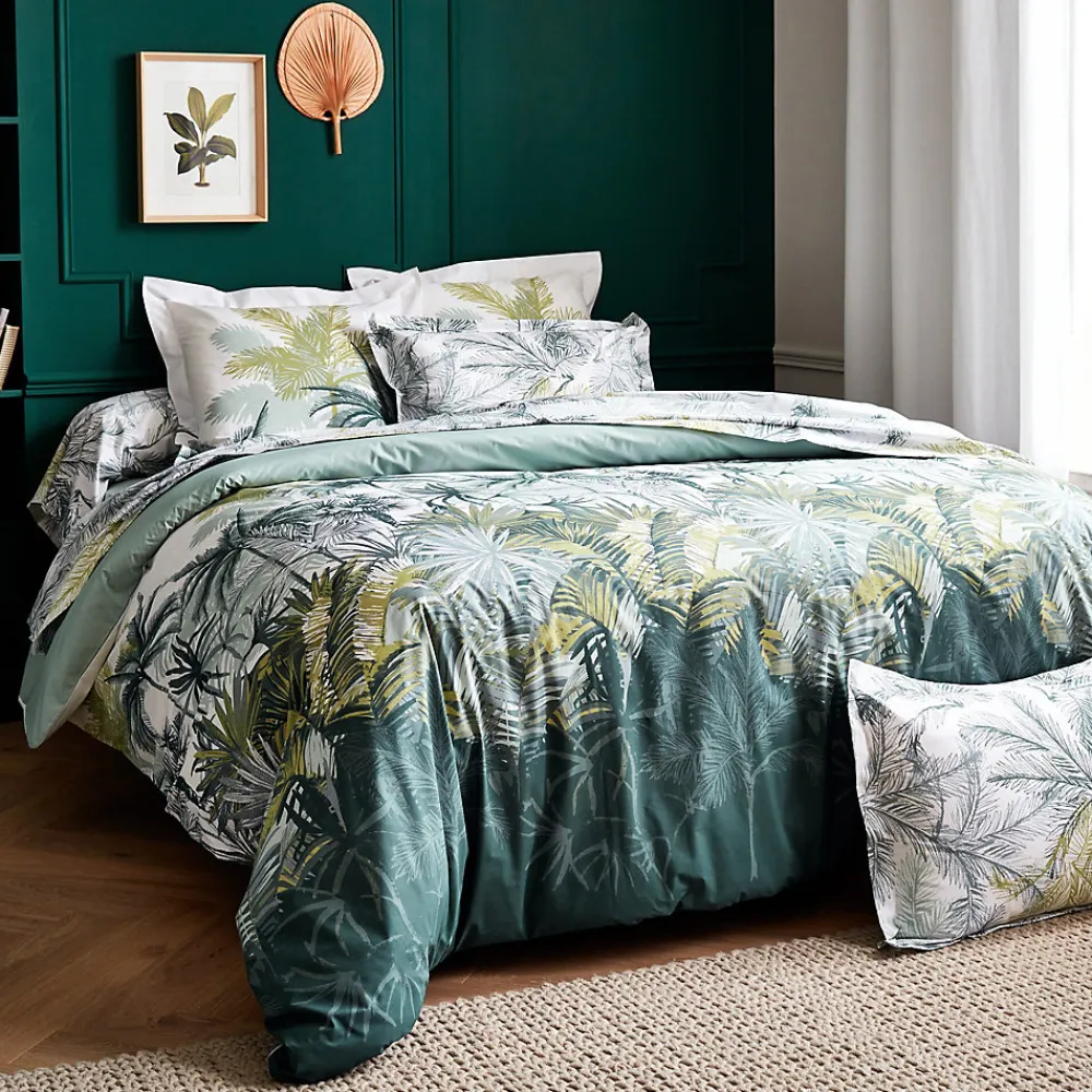Taie d'oreiller 50x70 cm percale coton TRINIDAD mousson>Linnea Outlet
