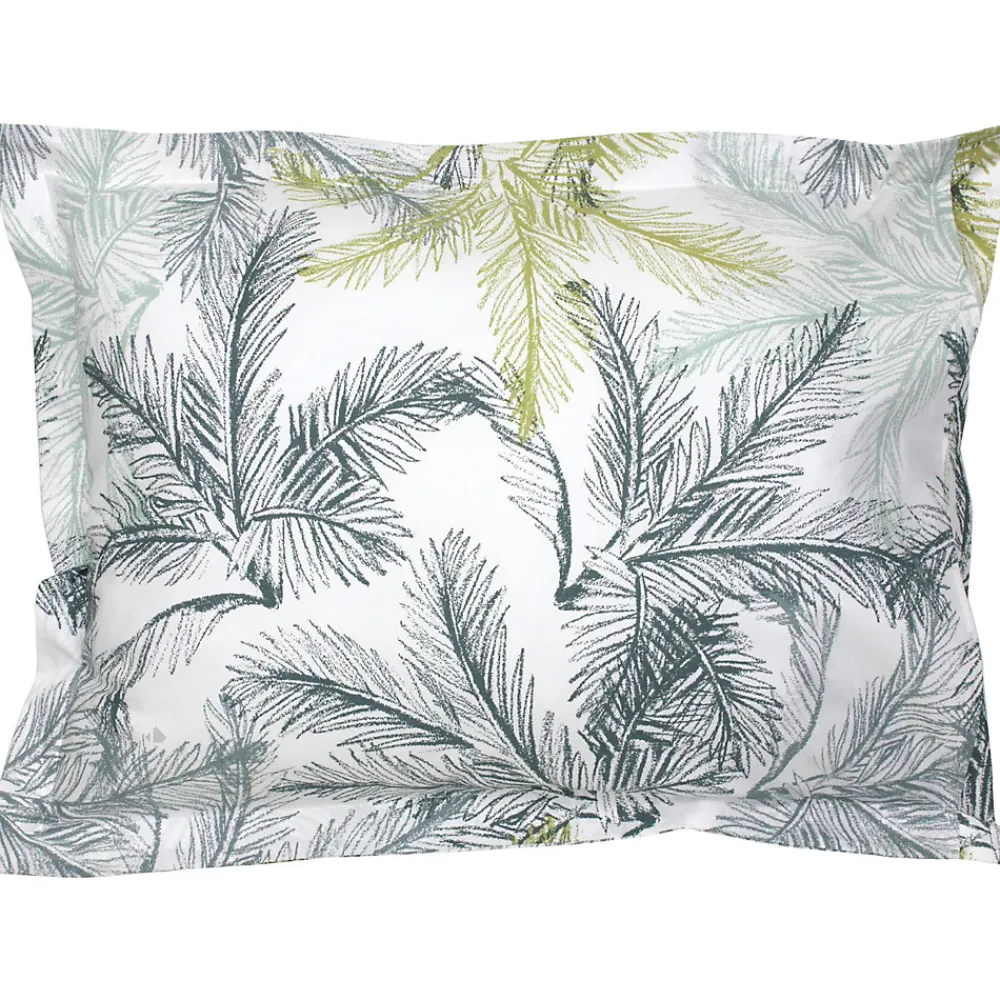 Taie d'oreiller 50x70 cm percale coton TRINIDAD mousson>Linnea Outlet
