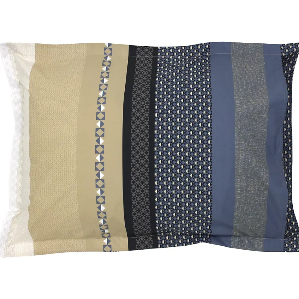 Linnea Taie d'oreiller 70x50 cm percale coton MARLOW acier* Taie D'Oreiller