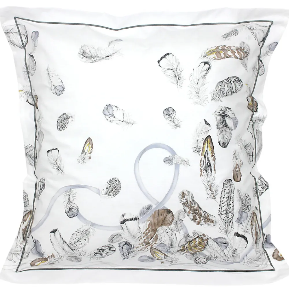 Taie d'oreiller 65x65 cm Percale pur coton PLUMES>Linnea New