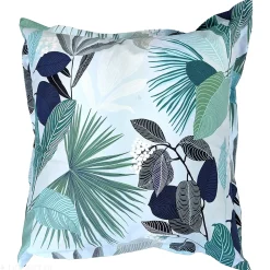 Linnea Taie d'oreiller 65x65 cm percale de coton MOOREA PACIFIC bleu/vert* Taie D'Oreiller