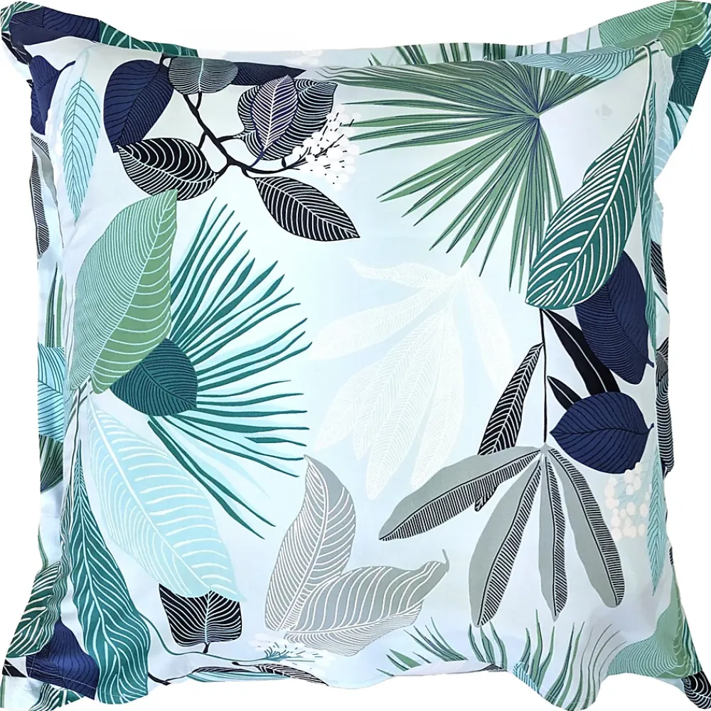 Linnea Taie d'oreiller 65x65 cm percale de coton MOOREA PACIFIC bleu/vert* Taie D'Oreiller