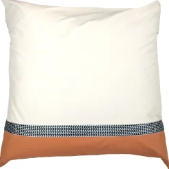 Linnea Taie d'oreiller 65x65 cm percale en coton MACASSAR Cognac* Taie D'Oreiller