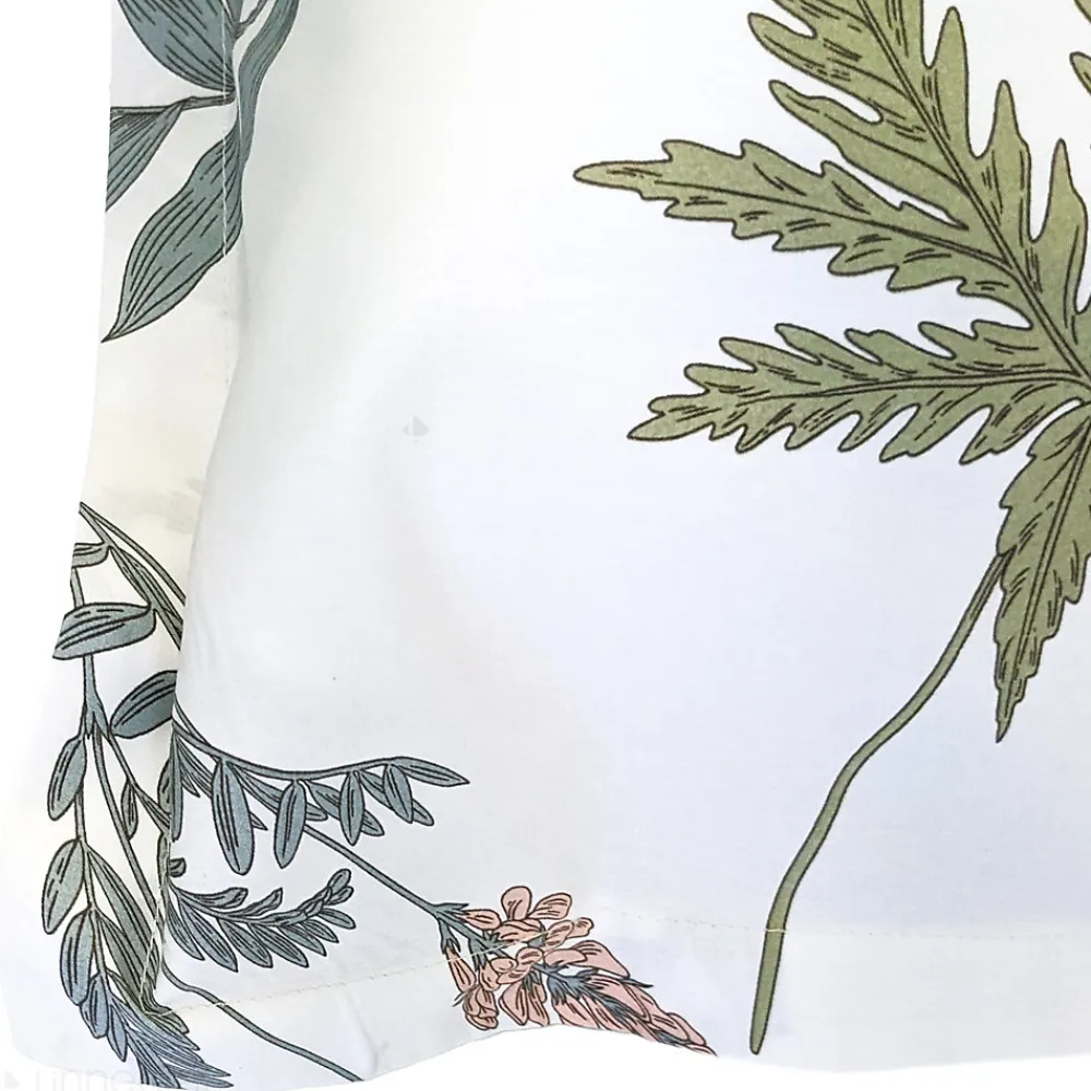 Taie d'oreiller 50x70 cm percale coton FÉÉRIE Blanc sauge>Linnea Discount