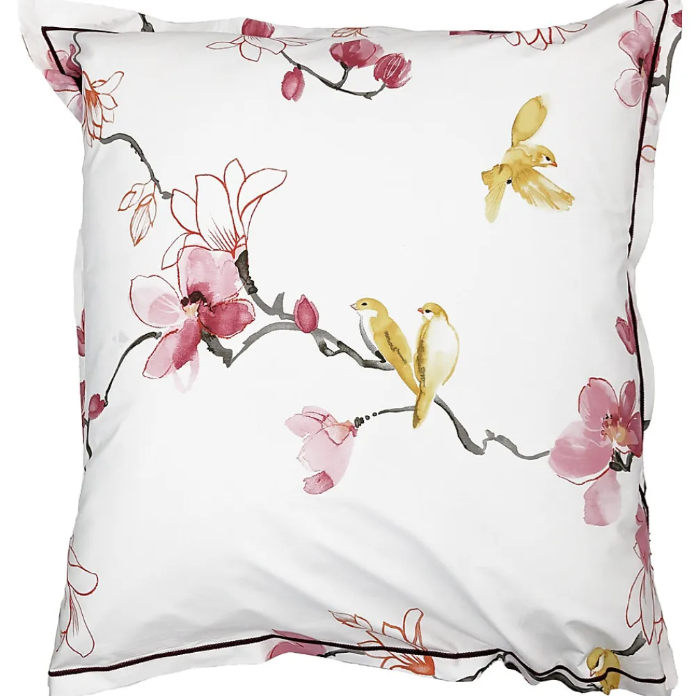 Taie d'oreiller 65x65 cm percale coton ELISA Rose>Linnea