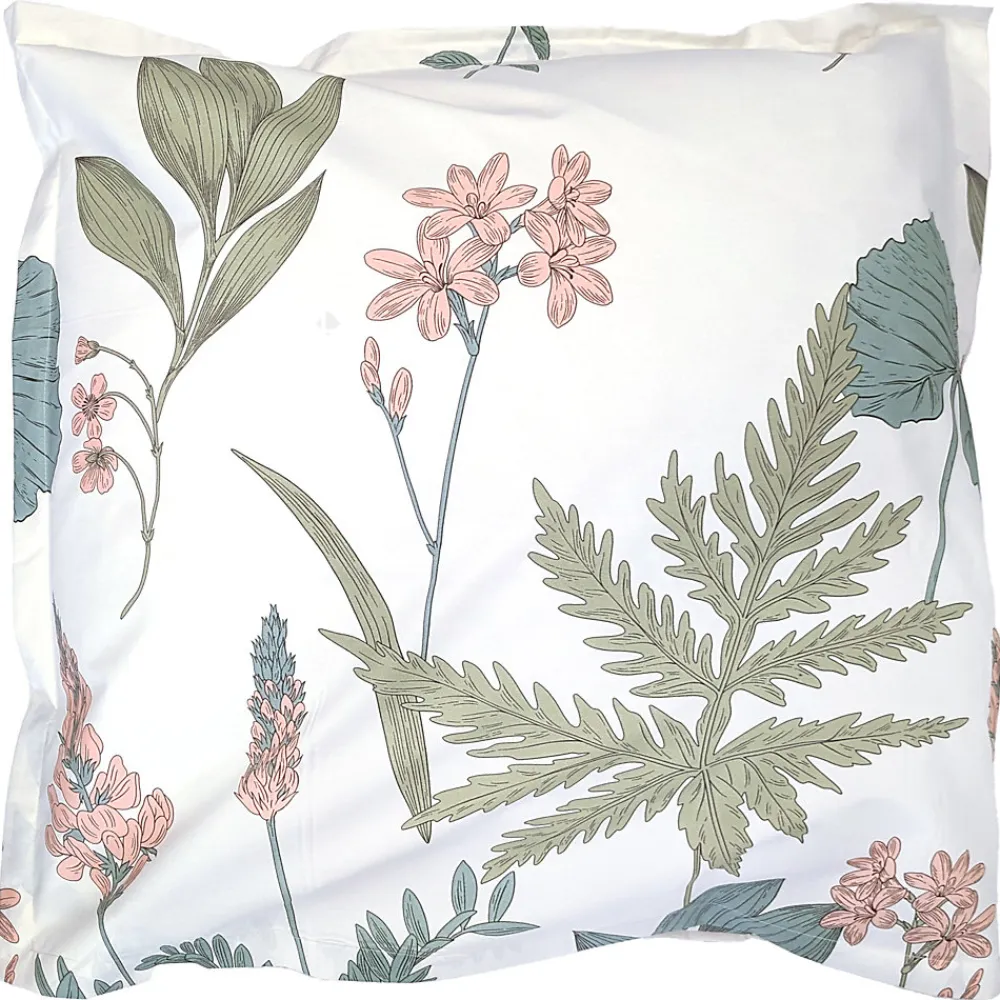 Taie d'oreiller 65x65 cm percale coton FÉÉRIE Blanc sauge>Linnea Hot