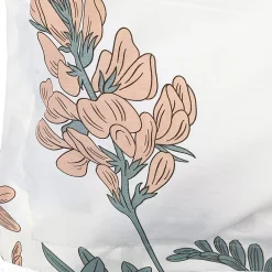 Taie d'oreiller 65x65 cm percale coton FÉÉRIE Blanc sauge><noscript><img width=