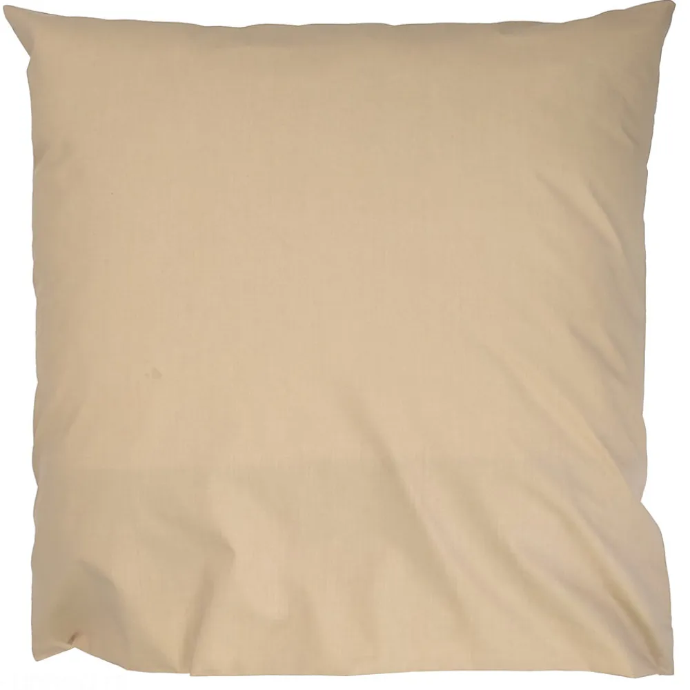Taie d'oreiller 65x65 cm percale coton ALEX marron Moka>Linnea Discount