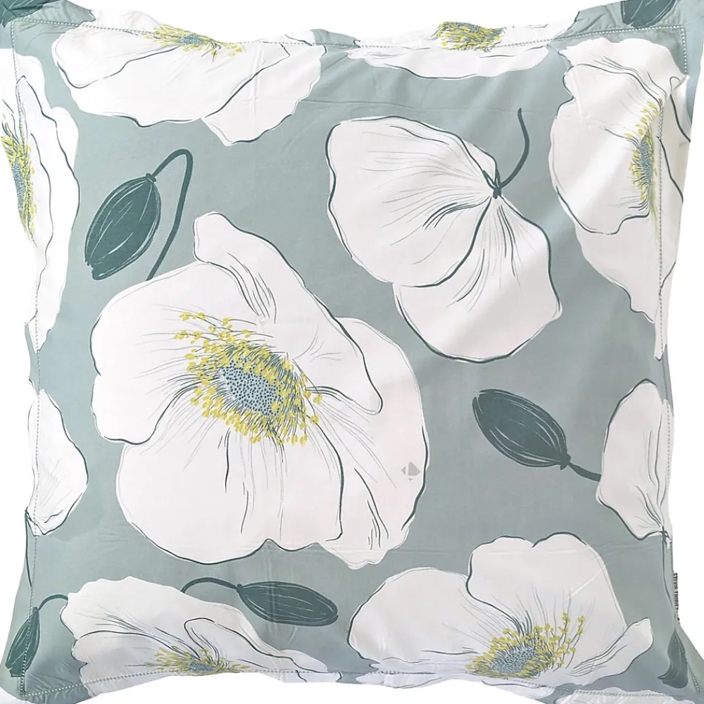 Taie d'oreiller 65x65 cm percale de coton ADÈLE vert céladon>Linnea