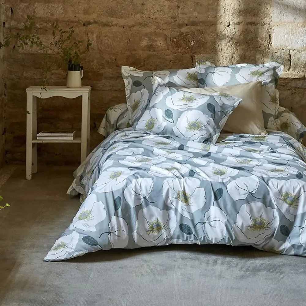 Taie d'oreiller 65x65 cm percale de coton ADÈLE vert céladon>Linnea