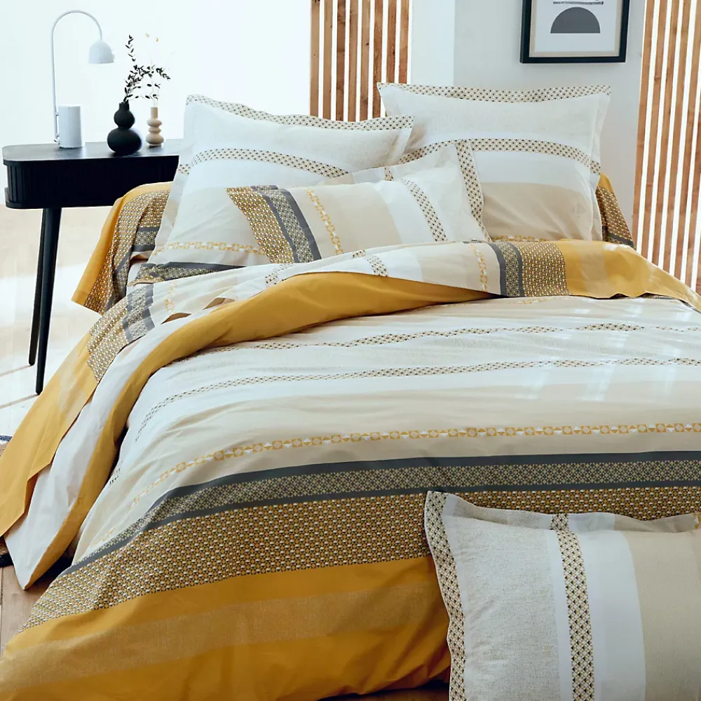 Linnea Taie d'oreiller 65x65 cm percale coton MARLOW Miel* Taie D'Oreiller