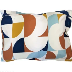 Linnea Taie d'oreiller 50x70 cm percale de coton MODULO bleu cobalt* Taie D'Oreiller