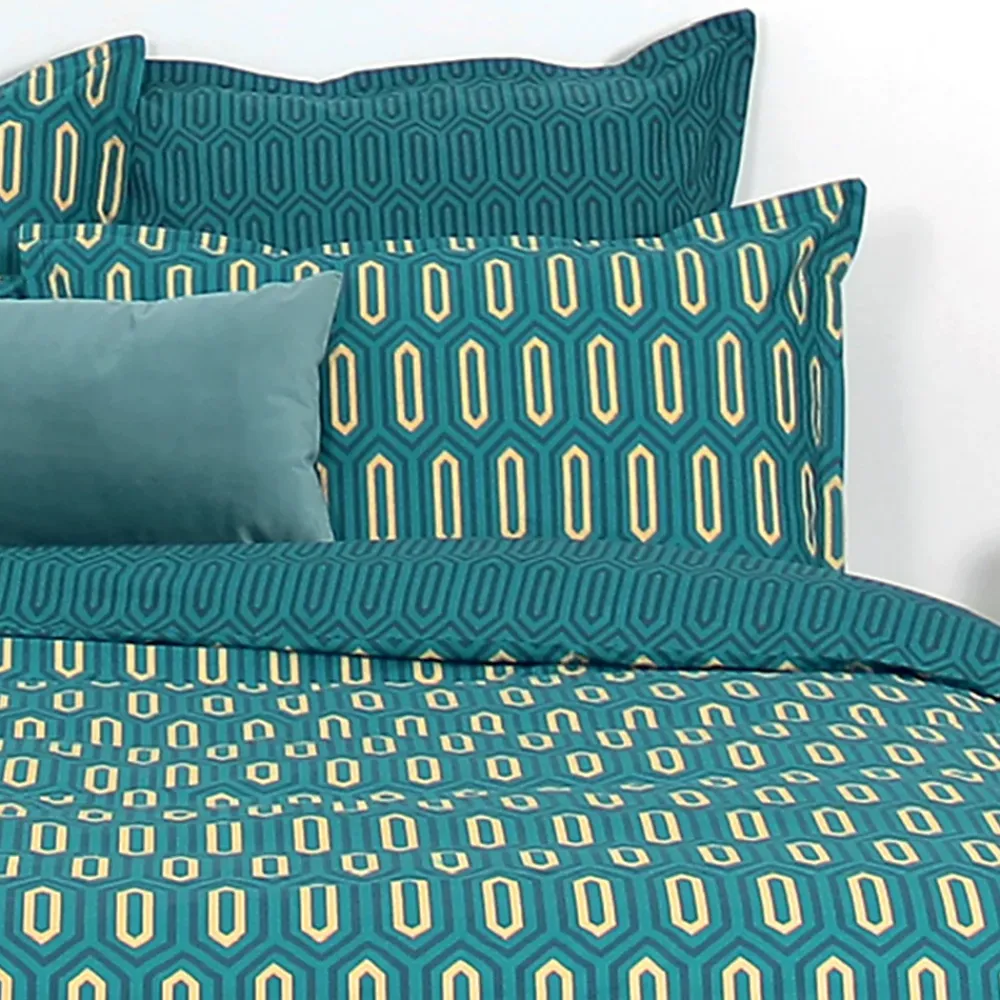 Linnea Taie d'oreiller 50x70 cm percale de coton PAST Bleu Canard* Taie D'Oreiller