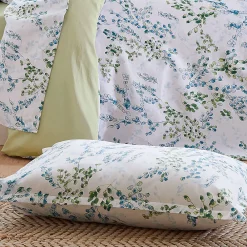 Linnea Taie d'oreiller 50x70 cm satin de coton ANGÈLE vert tilleul* Taie D'Oreiller