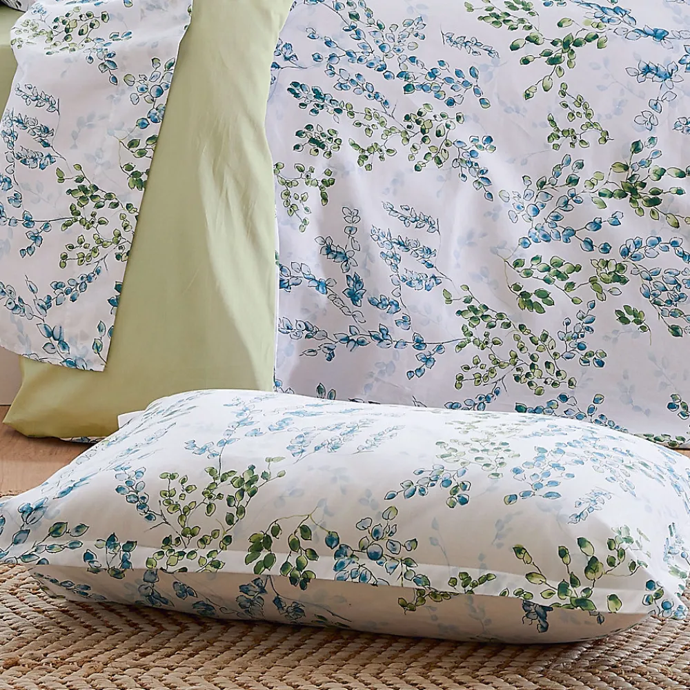 Linnea Taie d'oreiller 50x70 cm satin de coton ANGÈLE vert tilleul* Taie D'Oreiller