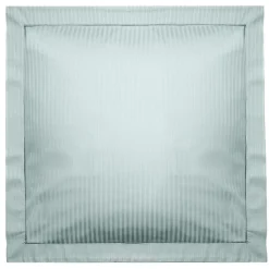 Linnea Taie d'oreiller 65x65 cm satin CONCERTO rayures vert Lichen* Taie D'Oreiller