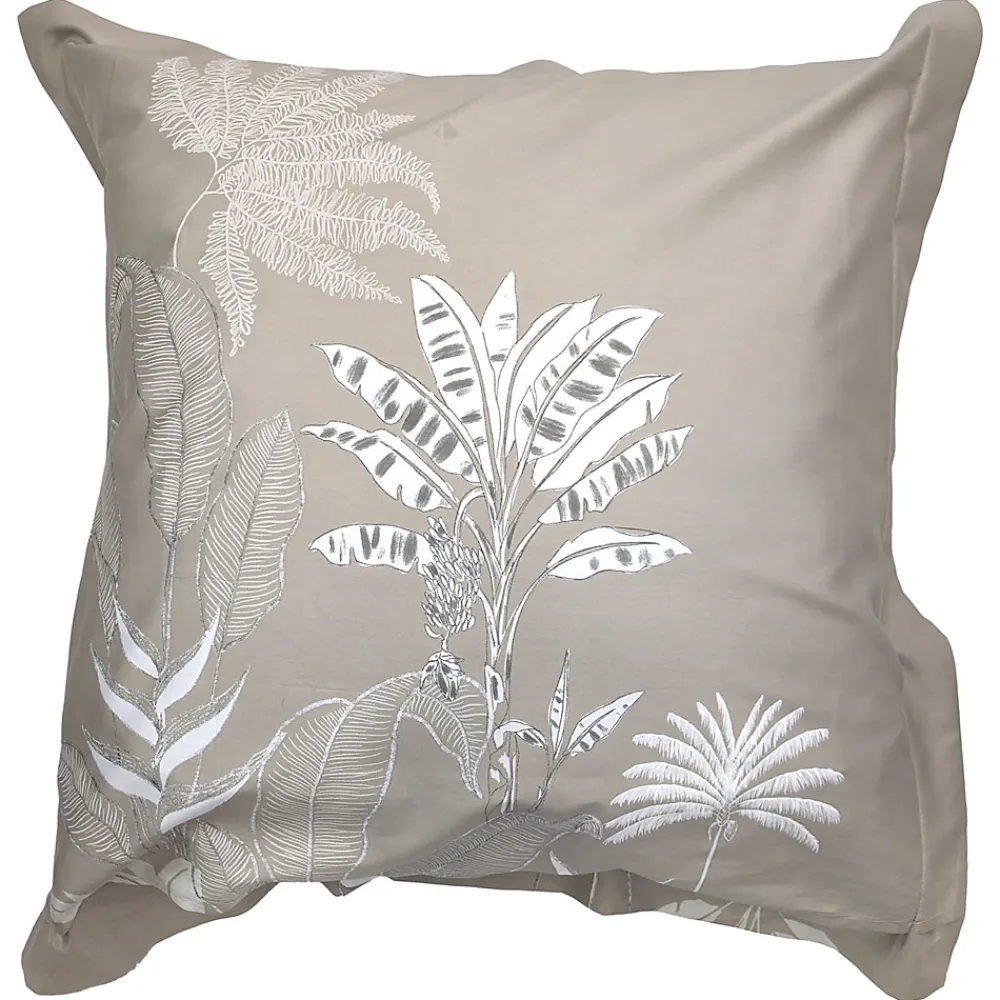 Taie d'oreiller 65x65 cm satin de coton CAYENNE beige ficelle>Linnea