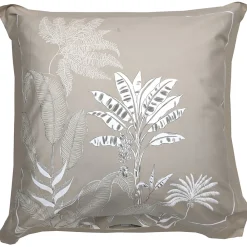Taie d'oreiller 65x65 cm satin de coton CAYENNE beige ficelle><noscript><img data-lazyloaded=
