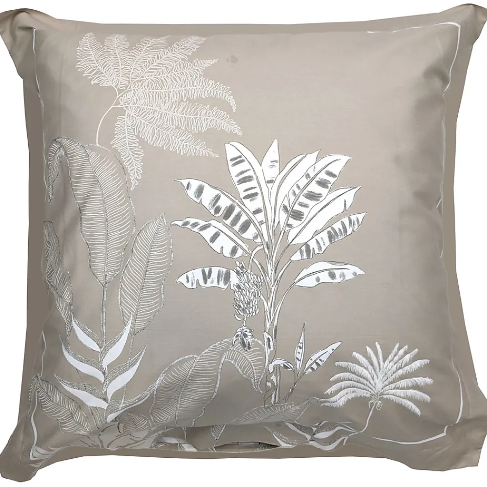 Taie d'oreiller 65x65 cm satin de coton CAYENNE beige ficelle>Linnea