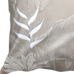 Taie d'oreiller 65x65 cm satin de coton CAYENNE beige ficelle><noscript><img data-lazyloaded=