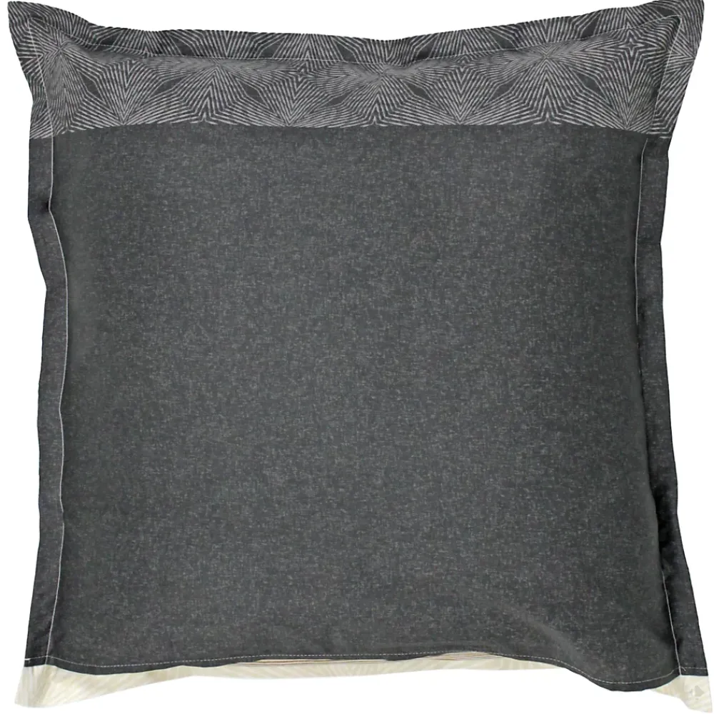 Linnea Taie d'oreiller 65x65 cm satin de coton TIAGO noir* Taie D'Oreiller
