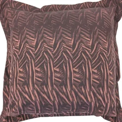 Taie d'oreiller 65x65 cm Satin de coton OPERA Marron foncé><noscript><img data-lazyloaded=
