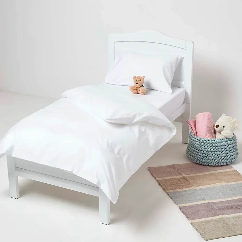 Homescapes Taies d'oreiller enfant blanc 100% coton égyptien 200 fils, 40x60 cm, lot de 2 -* Taie D'Oreiller