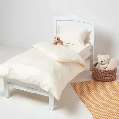 Taies d'oreiller enfant ivoire en coton égyptien bio 400 fils, 40x60 cm, lot de 2 -><noscript><img width=