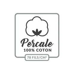 Taies d'Oreiller Percale 63x63 anthracite><noscript><img width=