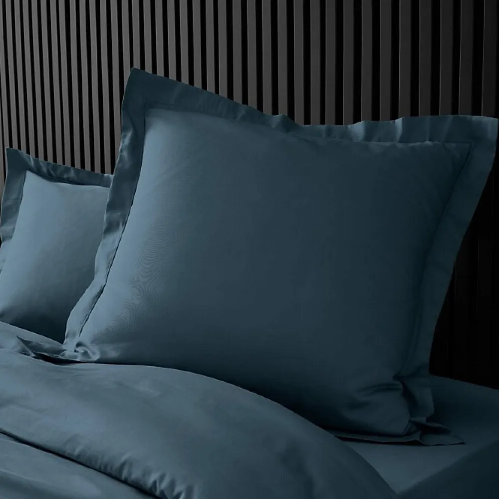 Taies d'Oreiller Percale 63x63 bleu>Douceur D'Intérieur
