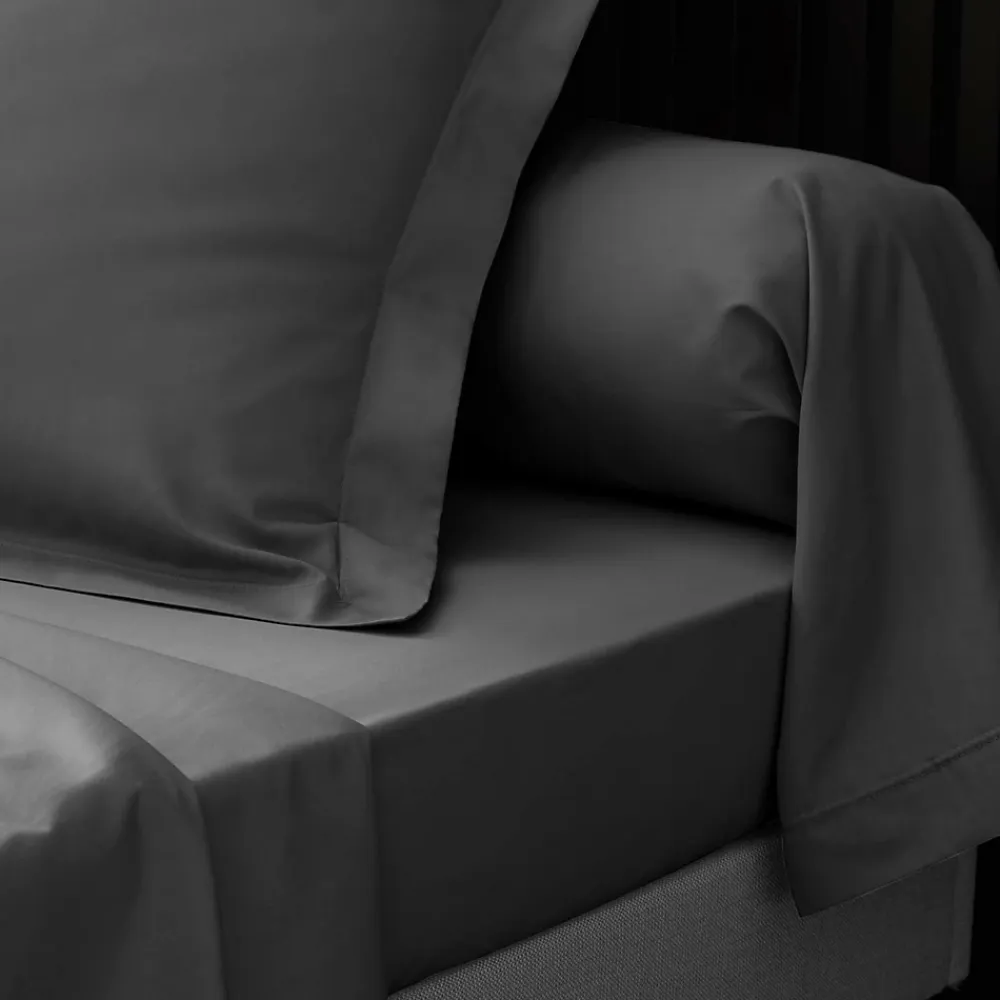 Douceur D'Intérieur Taies d'Oreiller Percale 50x70 cm anthracite* Taie D'Oreiller