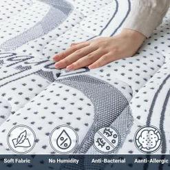 Matelas en Mousse à Mémoire de Forme 135x205 cm Hauteur 22 cm><noscript><img width=