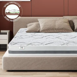 The White Stone Matelas en Mousse à Mémoire de Forme 220x220 cm Hauteur 27 cm* Matelas