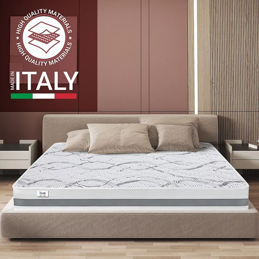 The White Stone Matelas en Mousse à Mémoire de Forme 145x185 cm Hauteur 27 cm* Matelas