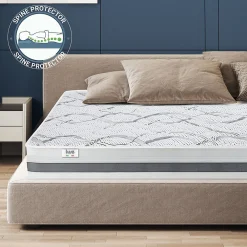 The White Stone Matelas en Mousse à Mémoire de Forme 100x160 cm Hauteur 22 cm* Matelas