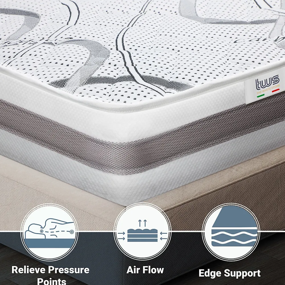 Matelas en Mousse à Mémoire de Forme 125x180 cm Hauteur 22 cm>The White Stone Discount