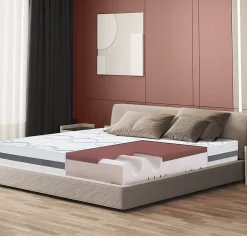 Matelas en Mousse à Mémoire de Forme 90x195 cm Hauteur 27 cm>The White Stone Hot