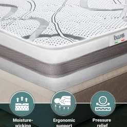 Matelas Orthopédique 100x190 cm Fermeté Moyenne><noscript><img width=