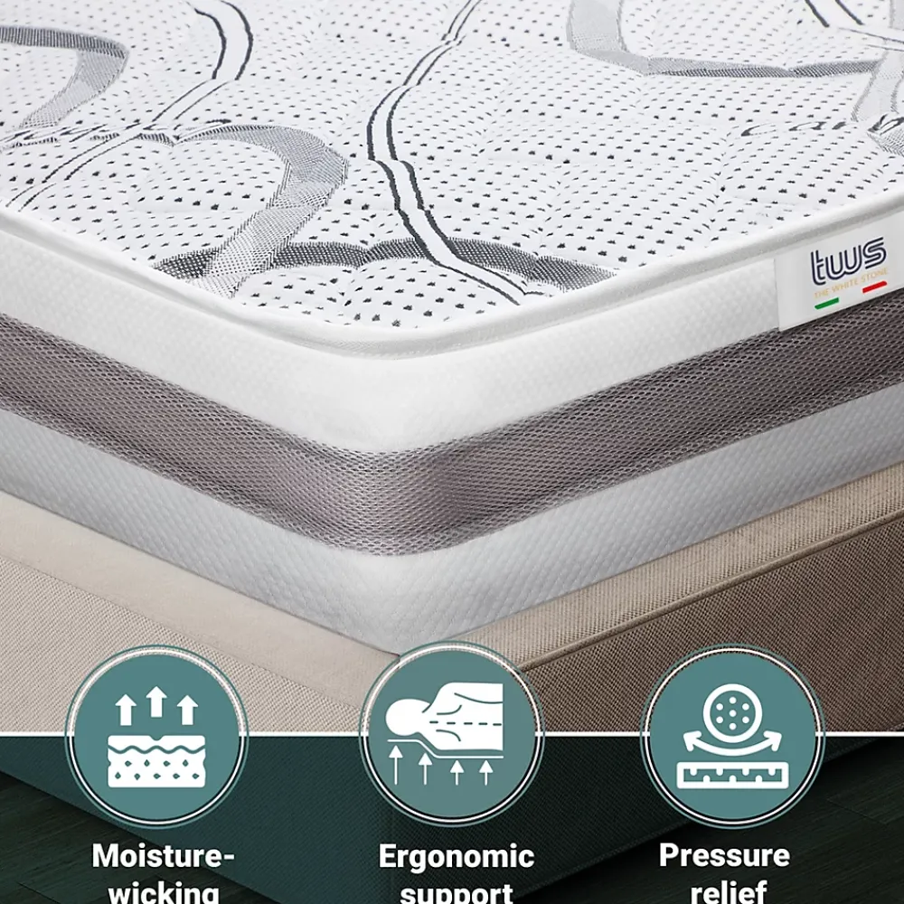 The White Stone Matelas Orthopédique 170x195 cm Fermeté Moyenne* Matelas