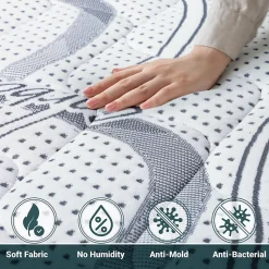 The White Stone Matelas Orthopédique 110x190 cm Fermeté Moyenne* Matelas