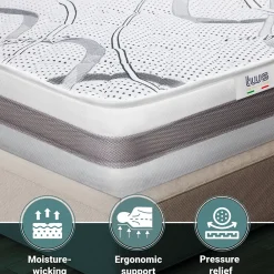 The White Stone Matelas Orthopédique 110x190 cm Fermeté Moyenne* Matelas