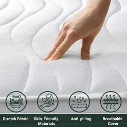 Matelas 95x220 cm en Mousse Antibactérien><noscript><img width=